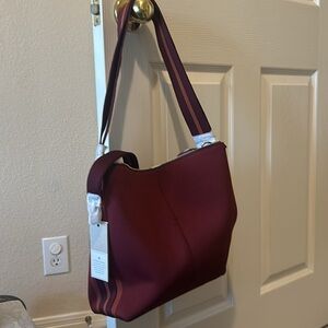 Rothy’s Mini Zip Bucket Bag, Burgundy (New with Tags)